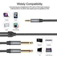 Carica l'immagine nel visualizzatore di Gallery, Cavo Jack Mono 3.5 a 6.3 2M, POSUGEAR Nylon intrecciato 3.5mm Maschio a 2m