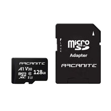 Carica l&#39;immagine nel visualizzatore di Gallery, ARCANITE AKV30A1128 microSDXC - Scheda di memoria con adattatore SD, 128 GB - Ilgrandebazar