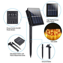 Carica l&#39;immagine nel visualizzatore di Gallery, Stringa Luminosa Solare, ALED LIGHT 2 pacchi 15m / 49ft 300 LED 8 Modalità...
