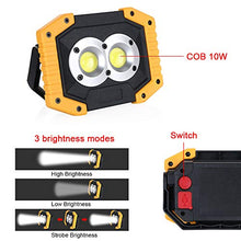Carica l&#39;immagine nel visualizzatore di Gallery, flintronic LED Portatile, 20W&amp;1500LM Ricaricabile con Batteria #1 Giallo - Ilgrandebazar