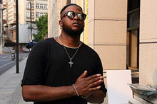 Carica l&#39;immagine nel visualizzatore di Gallery, Mcsays gioiello hip-hop, catena dorata a maglia cubana con ciondolo a Silver - Ilgrandebazar