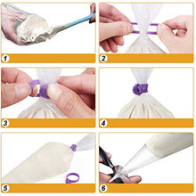 Carica l'immagine nel visualizzatore di Gallery, Naiocase sac a Poche USA e Getta, 100 Pezzi saccapoche Professionale Grandi per Decorazione pasticceriam, Spessore 80 µm, 16 inch (con 3 Cinturini per Sigillatura a Tenuta)