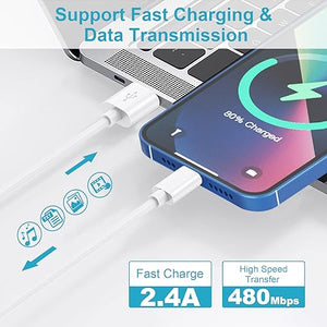 Cavo iPhone Originale Apple Certificato MFi, Cavo Lightning 1M+2M 2Pack, Cavetto iPhone Cavo Ricarica iPhone Cavo Caricatore iPhone Filo Cavo USB per iPhone 14 13 12 11 Pro Max XS XR X 8 7 6 5 SE iPad