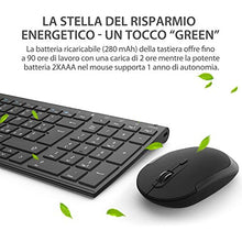 Carica l&#39;immagine nel visualizzatore di Gallery, iClever Tastiera e Mouse Wireless - e Portatili Nero