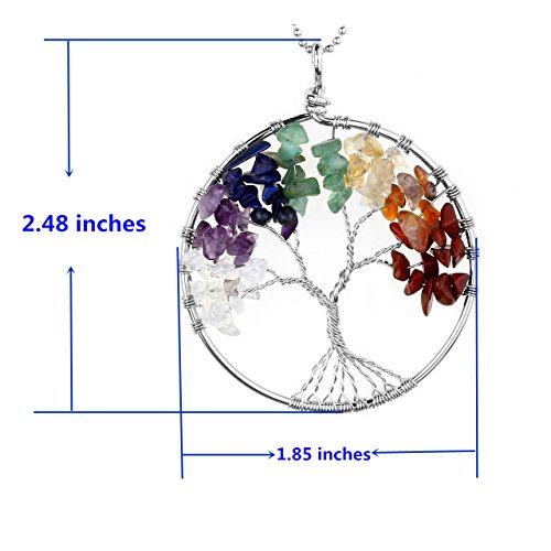 JOVIVI Collana con ciondolo a forma di albero della vita, con JOVIVI Collana con ciondolo a forma di albero della vita, con