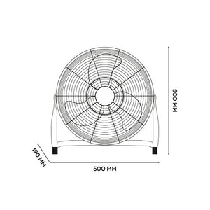 ARGO Speedy Ventilatore High-Speed in Alluminio, Diametro 40 cm, 3 velocit?,...