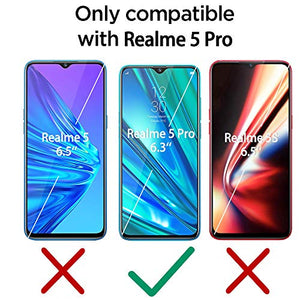 QHOHQ Vetro Temperato per Realme 5 PRO, [3 Pezzi] [Garanzia a Vita] 3 Pezzi
