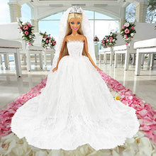 Carica l&#39;immagine nel visualizzatore di Gallery, Miunana 2 Vestiti per 30 CM / 11.5 Pollici Principessa Bambola Rosa + Bianco - Ilgrandebazar