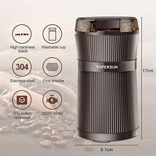 Carica l&#39;immagine nel visualizzatore di Gallery, TOPERSUN Macinacaffè Elettrico con Lama 200W lame in acciaio inossidabile...