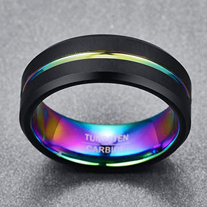 NUNCAD Anello Uomo/Donna/Unisex in Tungsteno Souvenir/Anniversario/Promessa... - Ilgrandebazar