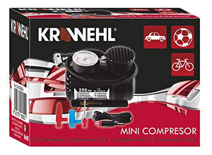 KRAWEHL Mini compressore d'aria - portatile- 12V DC - 250 psi -12V/80W Ref.... - Ilgrandebazar
