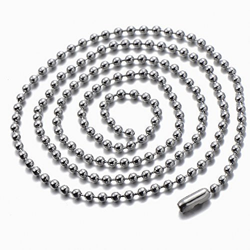 COOLSTEELANDBEYOND Ciondolo Cranio, Collana con Pendente Teschio da Uomo, Acciaio, Biker, Gothic, Argento Nero, Palla Catena 75cm COOLSTEELANDBEYOND Ciondolo Cranio, Collana con Pendente Teschio da Uomo, Acciaio, Biker, Gothic, Argento Nero, Palla Catena 75cm