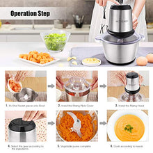 Carica l&#39;immagine nel visualizzatore di Gallery, Tritatutto Elettrico, homeasy 2L Frullatore Multifunzionale con Ciotola in