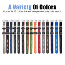 Carica l'immagine nel visualizzatore di Gallery, OLLREAR Nylon Cinturini Orologi Sostituzione compatibile 22mm, Verde &amp; Rosso - Ilgrandebazar