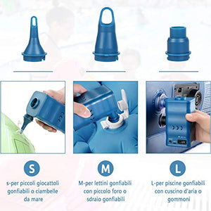 YISSVIC Pompa d'Aria Elettrica Senza Fili, 6000mAh Gonfiabile...