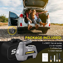 Carica l'immagine nel visualizzatore di Gallery, SKEY Gonfiatore digitale per pneumatici, pompa portatile, DC 12 V 150 Grigio