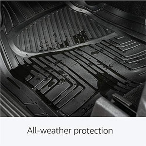 AmazonBasics - Set da 4 tappetini in gomma per auto, SUV, camion, Nero
