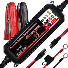 Carica l'immagine nel visualizzatore di Gallery, MOTOPOWER MP00207 6V / 12V 4AMP Caricabatterie Intelligente Completamente Automatico con modalità di Recupero della Batteria