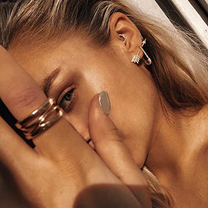 Orecchini a cerchio per cartilagine, in argento Sterling, con zirconia...
