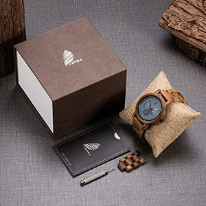Orologio da Uomo e donne in Legno, CZOKA Noce nero naturale/oliva Acacia - Ilgrandebazar