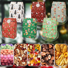 Carica l&#39;immagine nel visualizzatore di Gallery, AWCIGG 24 Pezzi Sacchetti Regalo Carta Natale Buste Regalo Pacchetti Bustine Regalo Natalizie Piccole Sacchettini Natalizi per Regali Fine Festa Bambini con 24 Adesivi