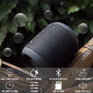 Cassa Bluetooth Portatile, 20W Altoparlante Bluetooth Impermeabile IPX6 Wireless 360° Stereo, Mini Speaker Bluetooth 5.0 16 Ore di Riproduzione con HD Mic Supporto Radio FM, AUX, TF, USB - Nero