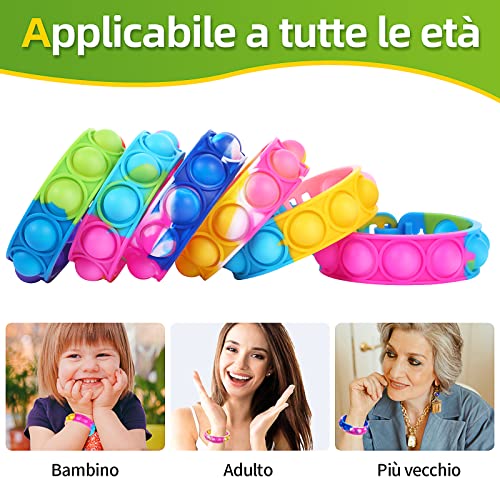 Set 32 Braccialetti In Silicone Con Fossette - Antistress, Regolabili, Per Bambini E Adulti, Gadget Per Feste