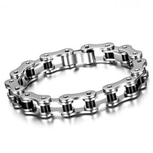 Carica l&#39;immagine nel visualizzatore di Gallery, Cupimatch Uomo Braccialetto Bracciale Catena Bici Acciaio Inossidabile Nero... - Ilgrandebazar