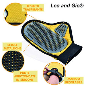 Leo and Gio - Guanto per Cani e Gatti, Spazzola e Rimuovi Pelo Lungo e... - Ilgrandebazar