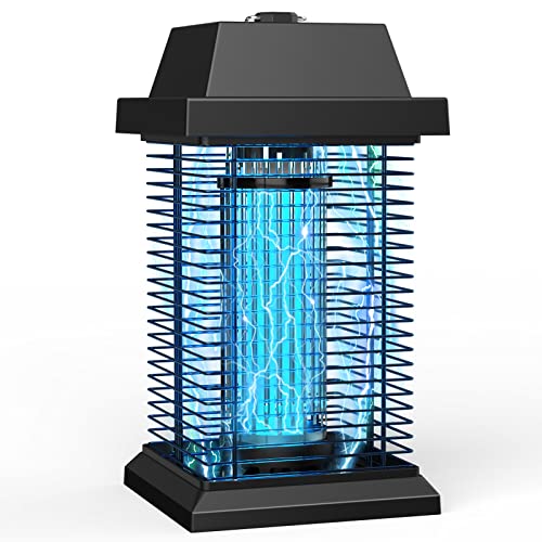PALONE Lampada Antizanzare Elettrica, 20W 4500V UV Lampada Repellente Zanzare, Impermeabile IPX4 Trappola Zanzare Elettrico Per Campeggio, Giardino, Interni ed Esterni, Silenzioso e Sicuro
