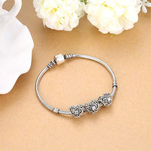 Carica l&#39;immagine nel visualizzatore di Gallery, HMILYDYK, charm a forma di cuore in argento sterling con cristalli Swarovski... - Ilgrandebazar