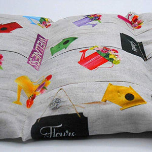 Cuscino termico noccioli ciliegia "Garden" - 26 x 16 cm (M / L) - pieno di... - Ilgrandebazar