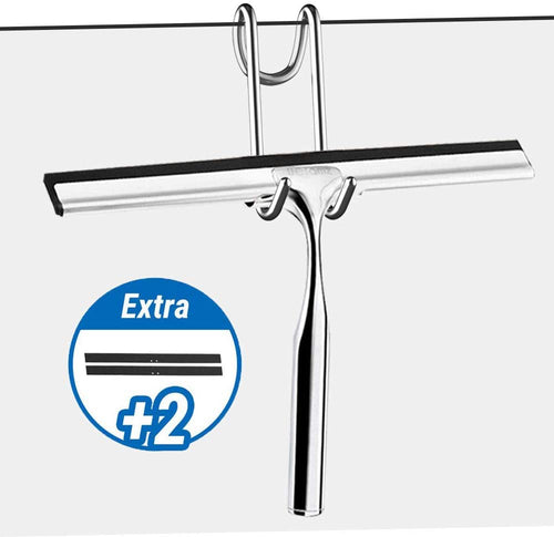 Veramz Tergivetro per Doccia, Lavavetri Doccia, Lavavetri per Cabina Doccia, con 2 Strisce di Silicone, per Parete, Bagno, Cabina Doccia, Auto e Finestre