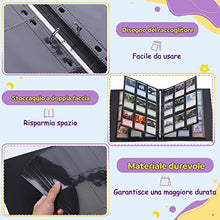 Carica l'immagine nel visualizzatore di Gallery, Lictin Raccoglitore Carte Maniche 540 Tasche (Nero)-Album trasparente impermeabile con 540 tasche per carte da gioco - 30 pagina nera raccolta carta libro
