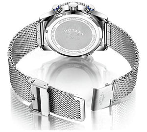 Rotary da uomo in acciaio INOX maglia stile pilota misura unica, Silver - Ilgrandebazar