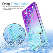 Carica l'immagine nel visualizzatore di Gallery, LeYi Custodia Galaxy A10 Glitter Cover con Vetro EU ZX NZ Sam M10 Teal/Purple