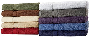 Pinzon by Amazon - Set di asciugamani 2 Asciugamani (50x100cm), Rosso Ribes