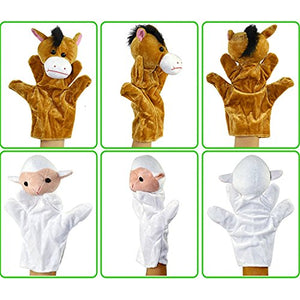 Alpacasso I burattini Svegli della Mano Peluche Animale Pack Of 12 - Ilgrandebazar