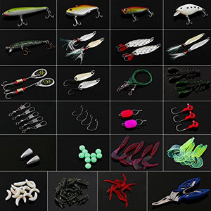 Vicloon Esche da Pesca, 120 Pezzi Artificiali Pesca Contiene...