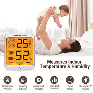 ThermoPro TP53 Termometro Igrometro Interno Misuratore di Umidità e...