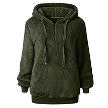 Carica l&#39;immagine nel visualizzatore di Gallery, Rcool Felpe Tumblr Ragazza, Felpa con Cappuccio Donna Caldo, 5XL, Army Green - Ilgrandebazar