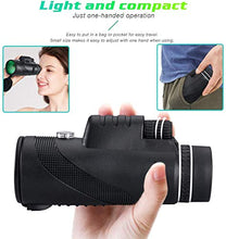 Carica l&#39;immagine nel visualizzatore di Gallery, Telescopio Monoculare HD 12x50, Zoomabile Impermeabile Monocolo Telescopico,...