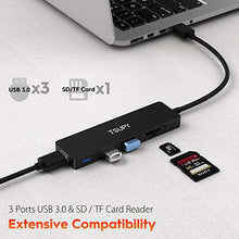 Carica l&#39;immagine nel visualizzatore di Gallery, TSUPY Hub USB 3.0 5 Porte Adattatore con Lettore di Scheda 19 cm