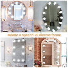 Carica l&#39;immagine nel visualizzatore di Gallery, Luci di Specchio per Trucco LED Lampada da 10 Pcs - Lampadine Dimmerabili - Ilgrandebazar