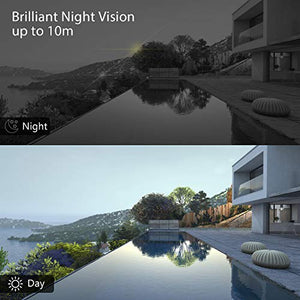 Niluoye Telecamera WIFI Esterno, 1296P WI-FI Senza Fili IP Camera White