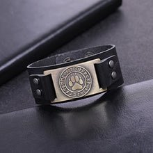 Carica l'immagine nel visualizzatore di Gallery, cooltime Vichingo Norse 24 Rune Orso Paw Artiglio Braccialetti Unisex Bronze - Ilgrandebazar