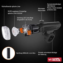 Carica l&#39;immagine nel visualizzatore di Gallery, WOTEK Luci per Bicicletta Set Bici Ricaricabili e Impermeabili USB...