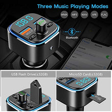 Carica l&#39;immagine nel visualizzatore di Gallery, Nulaxy Trasmettitore FM Bluetooth V5.0-7 LED Controluce Wireless Nero