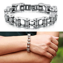 Carica l&#39;immagine nel visualizzatore di Gallery, OFKPO Gioielli in Acciaio Inossidabile Bracciale Catena Moto Roccia Stile... - Ilgrandebazar