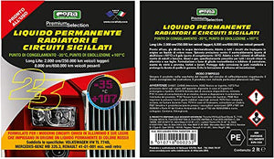 Cora 0023 Liquido Radiatori Auto, -35°C, Rosso